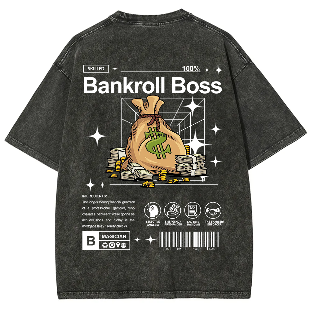 Bankroll Boss Unisex Fit Washed T-Shirt