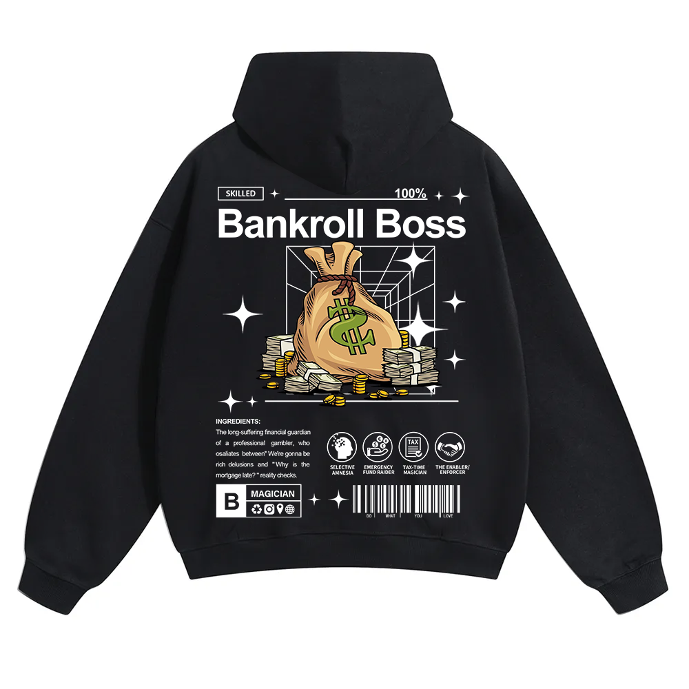 Bankroll Boss Unisex Solid Color Hoodie wearishow