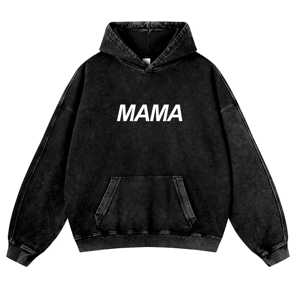Mama Washed Hoodie wearishow