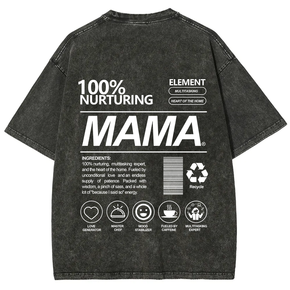 Mama Unisex Fit Washed T-Shirt