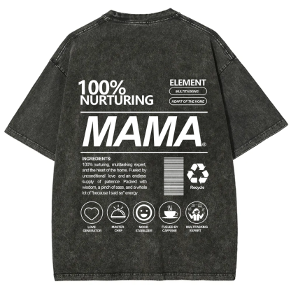 Mama Unisex Fit Washed T-Shirt
