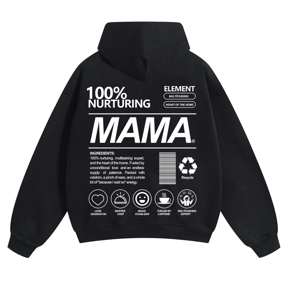 Mama Unisex Solid Color Hoodie wearishow