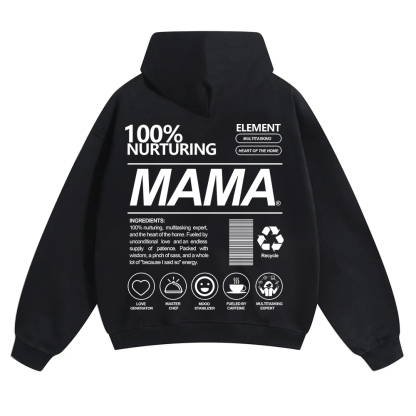 Mama Unisex Solid Color Hoodie wearishow