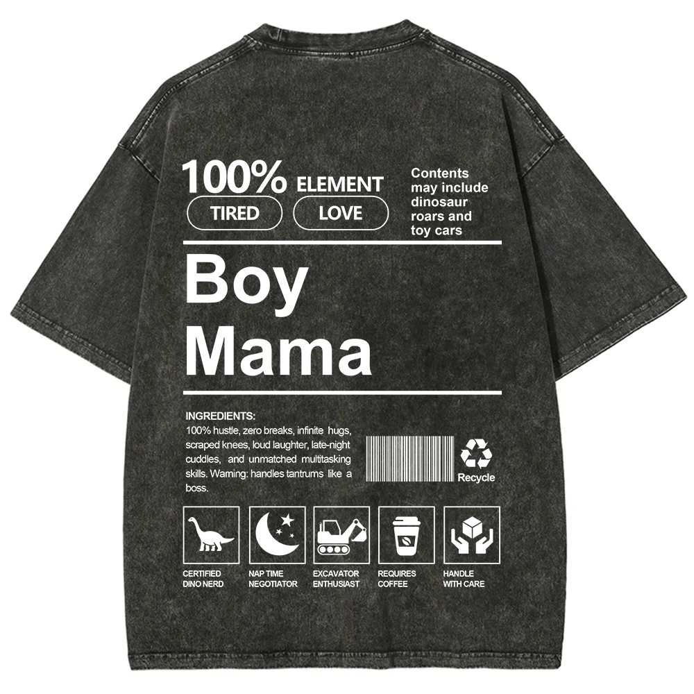 Boy Mama Unisex Fit Washed T-Shirt