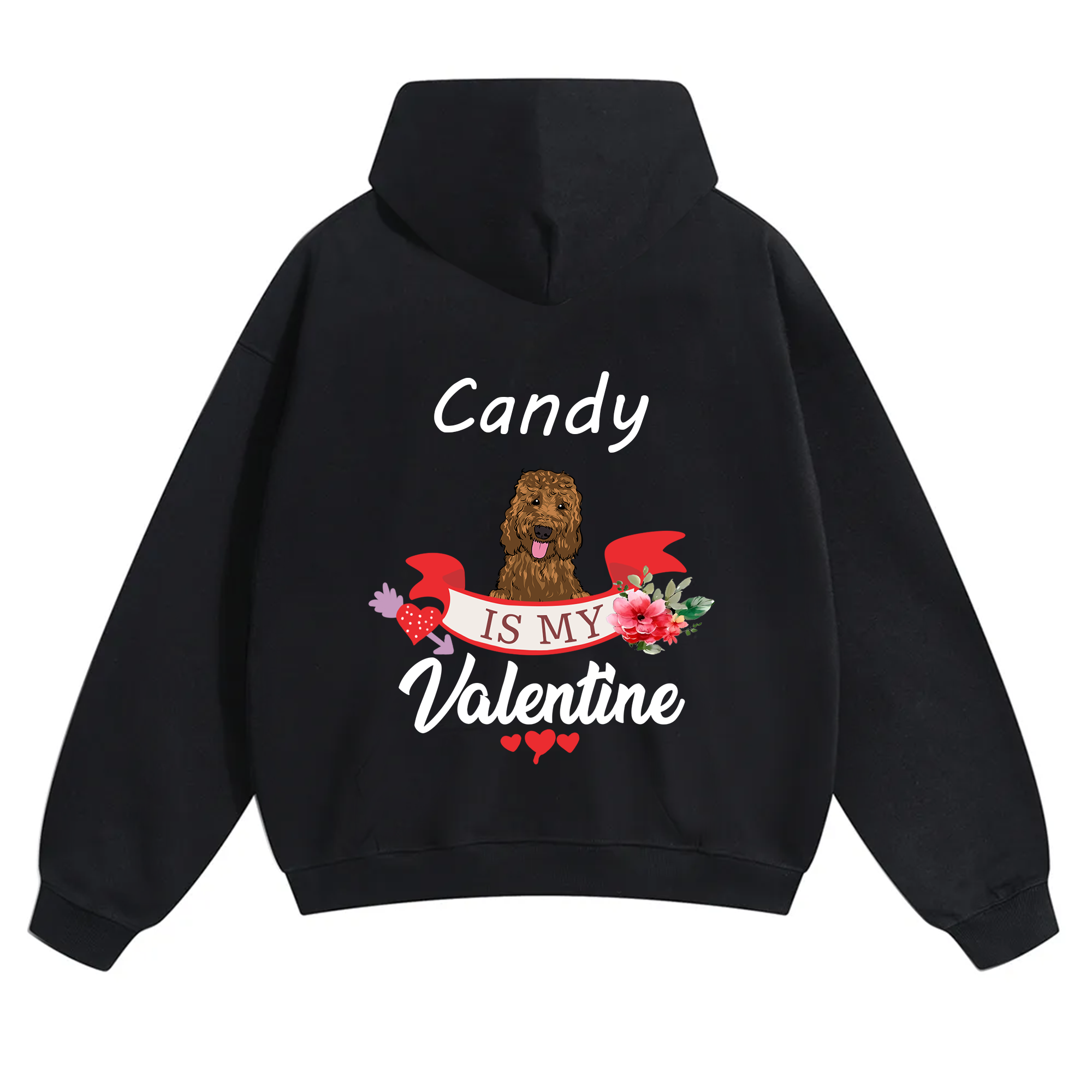 My Dog Is My Valentine Lover - Personalized Custom Unisex Hoodie