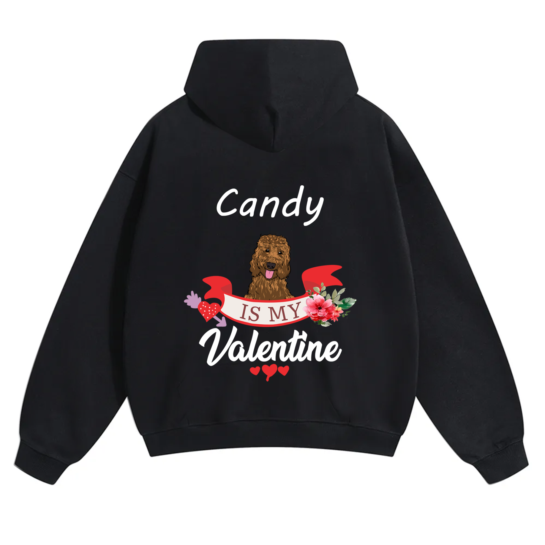 My Dog Is My Valentine Lover - Personalized Custom Unisex Hoodie