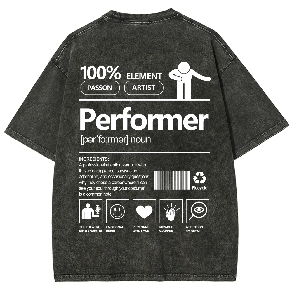 Performer Unisex Fit Washed T-Shirt