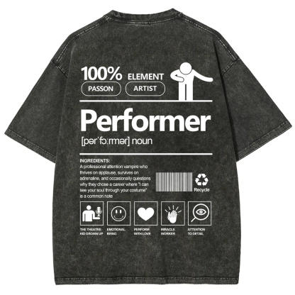 Performer Unisex Fit Washed T-Shirt