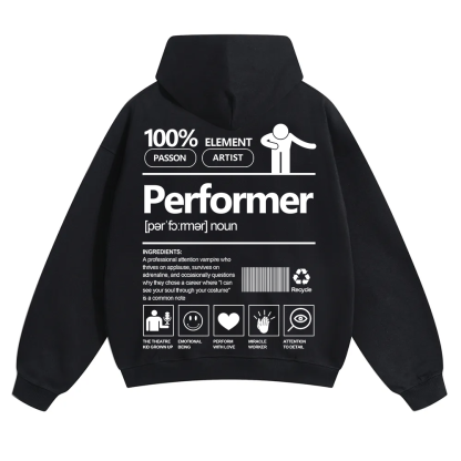 Performer Unisex Solid Color Hoodie wearishow