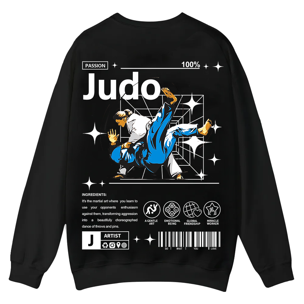 Judo Casual Crewneck Sweatshirt wearishow