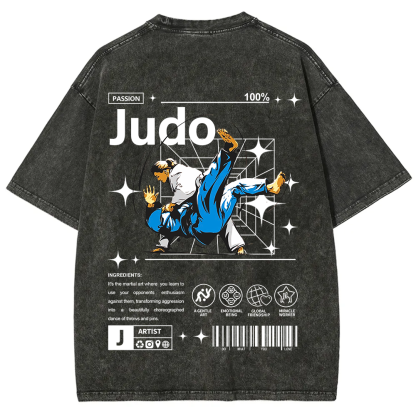 Judo Unisex Fit Washed T-Shirt