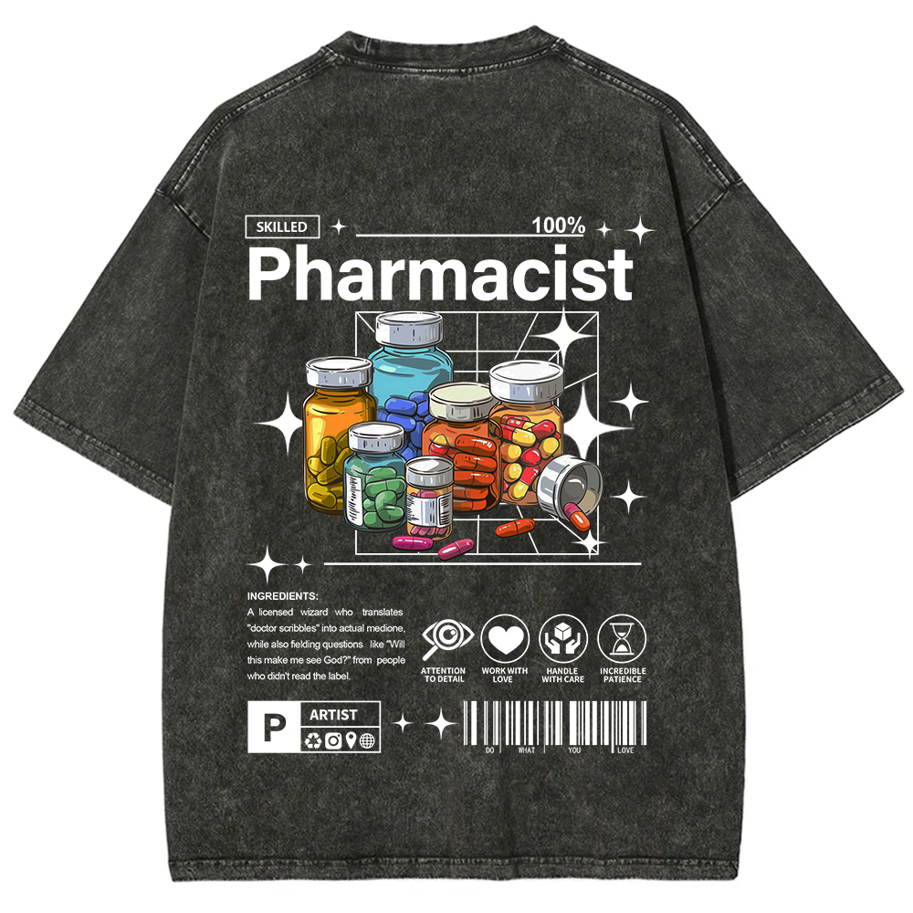 Pharmacist Unisex Fit Washed T-Shirt