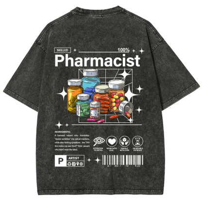 Pharmacist Unisex Fit Washed T-Shirt