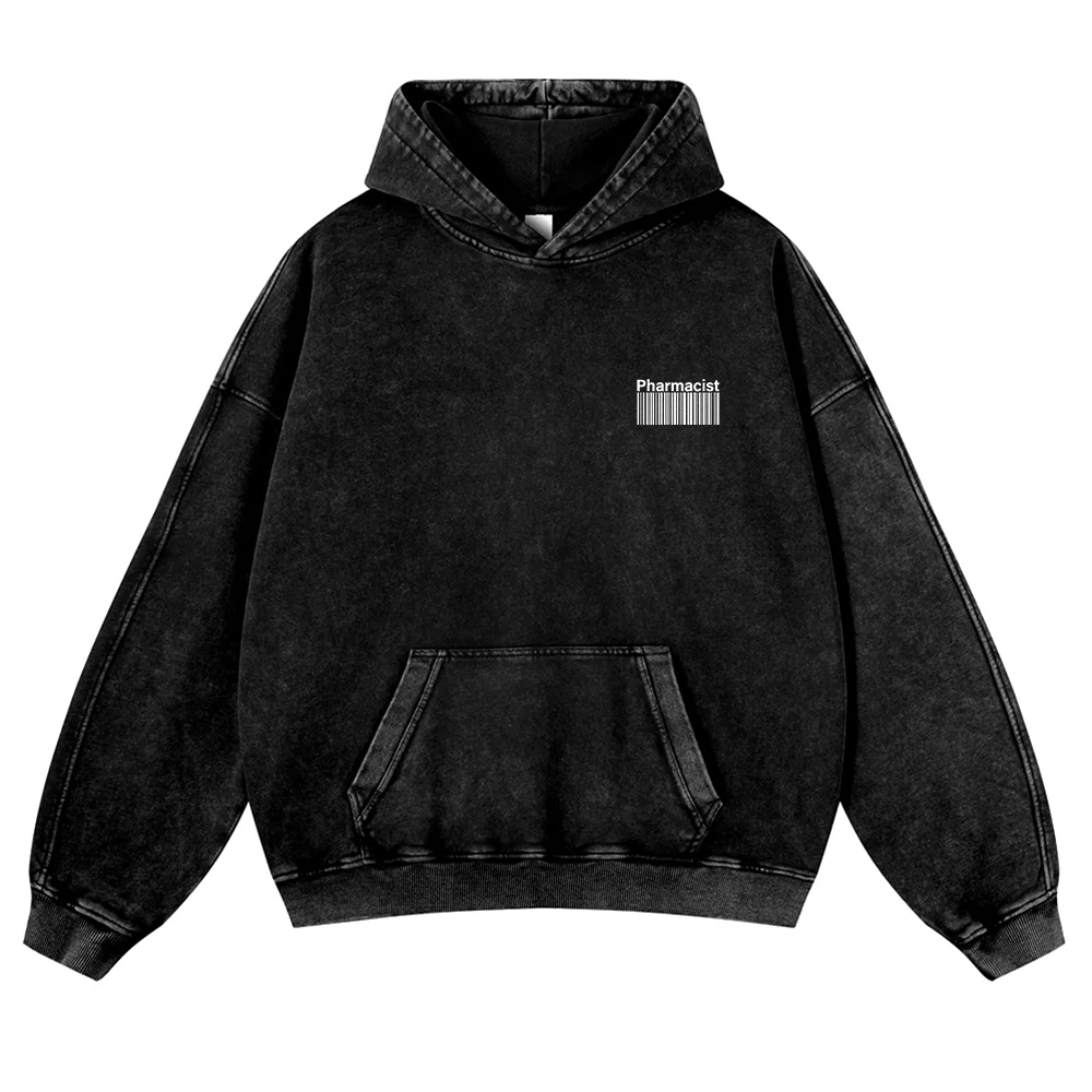 Pharmacist Washed Hoodie wearishow