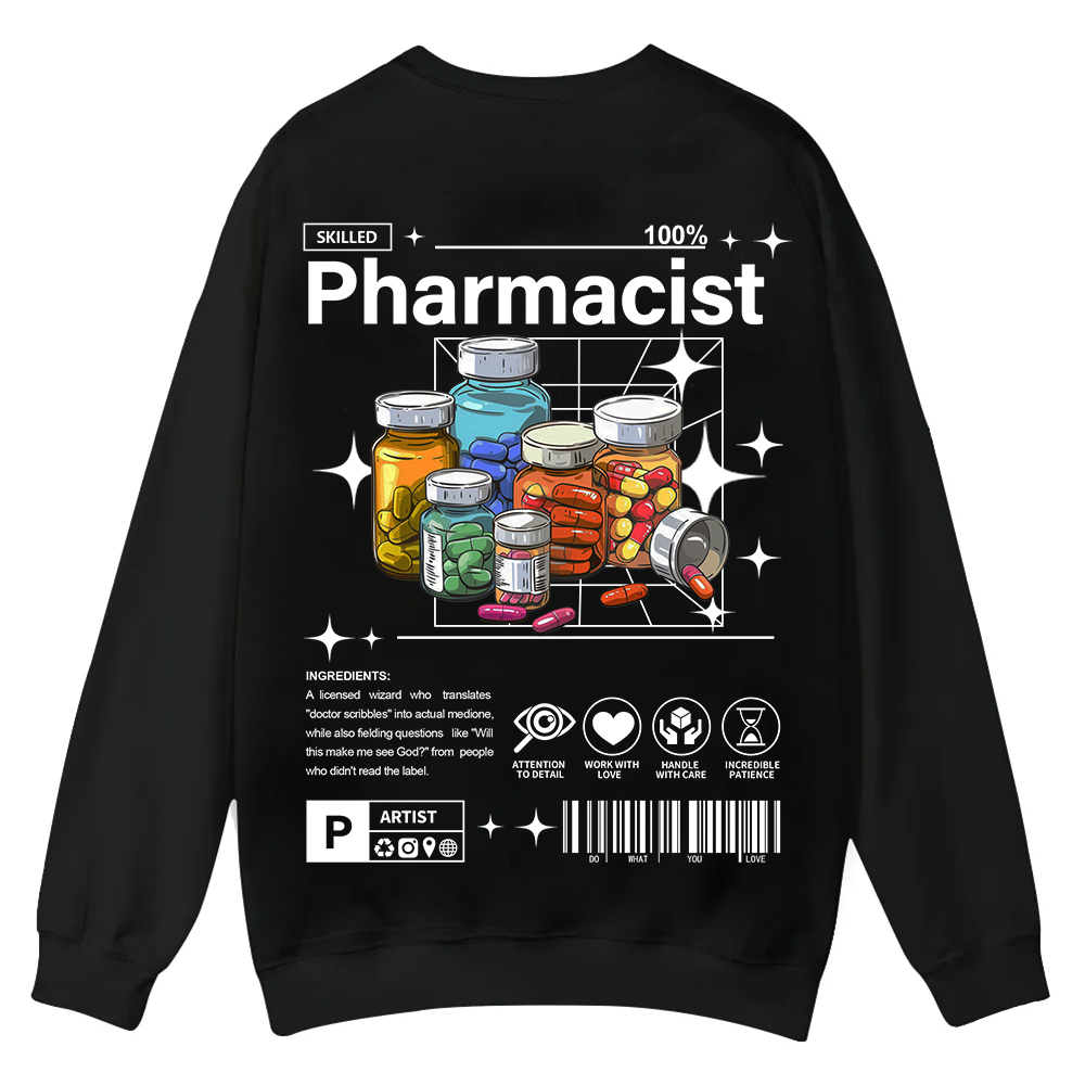 Pharmacist Casual Crewneck Sweatshirt wearishow
