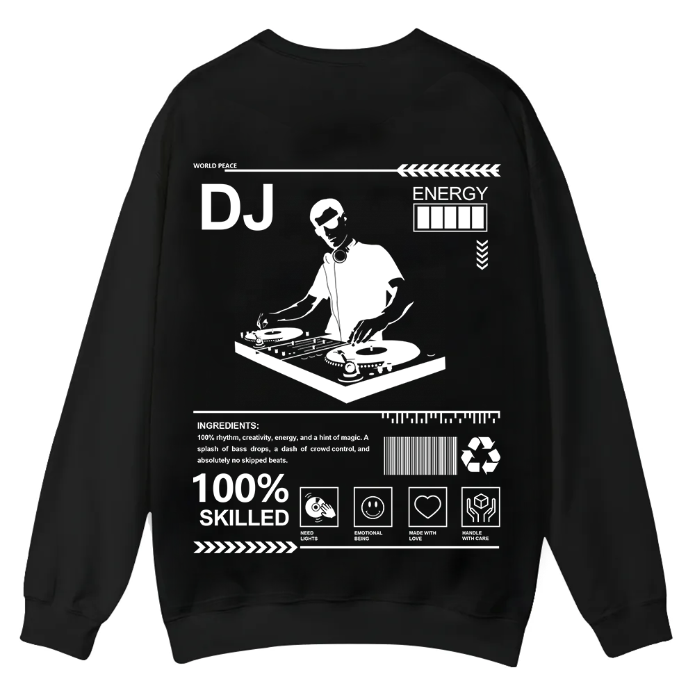 DJ Casual Crewneck Sweatshirt wearishow