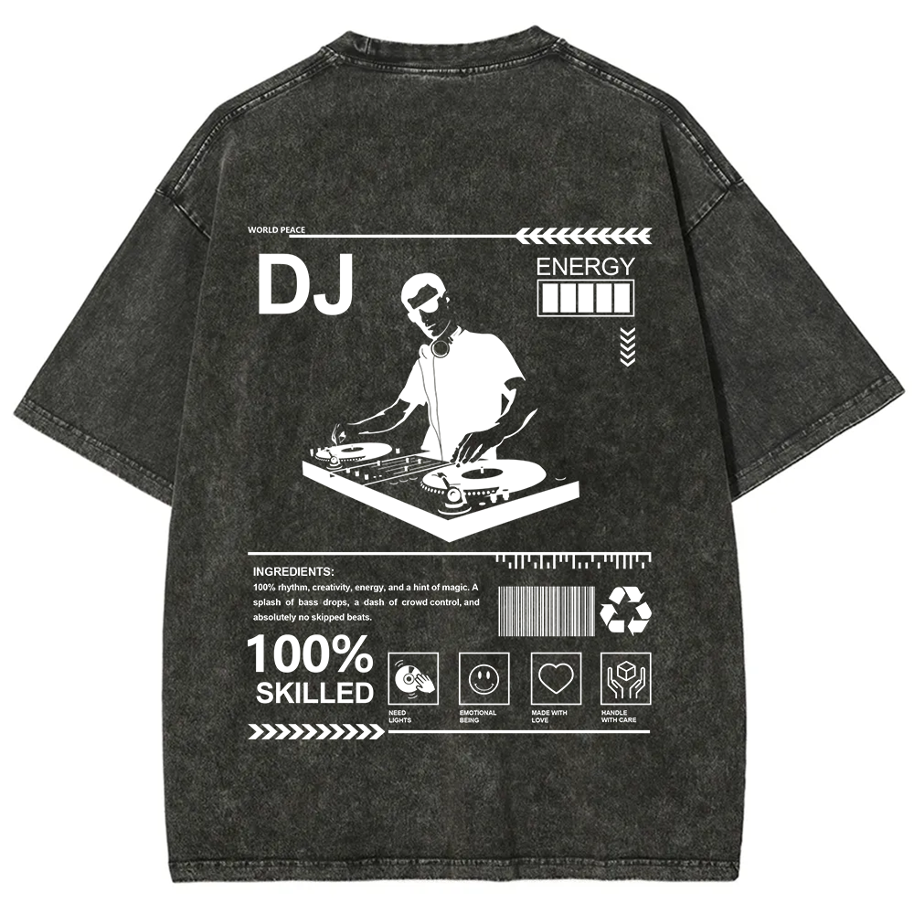 DJ Unisex Fit Washed T-Shirt