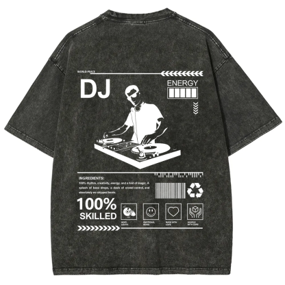 DJ Unisex Fit Washed T-Shirt