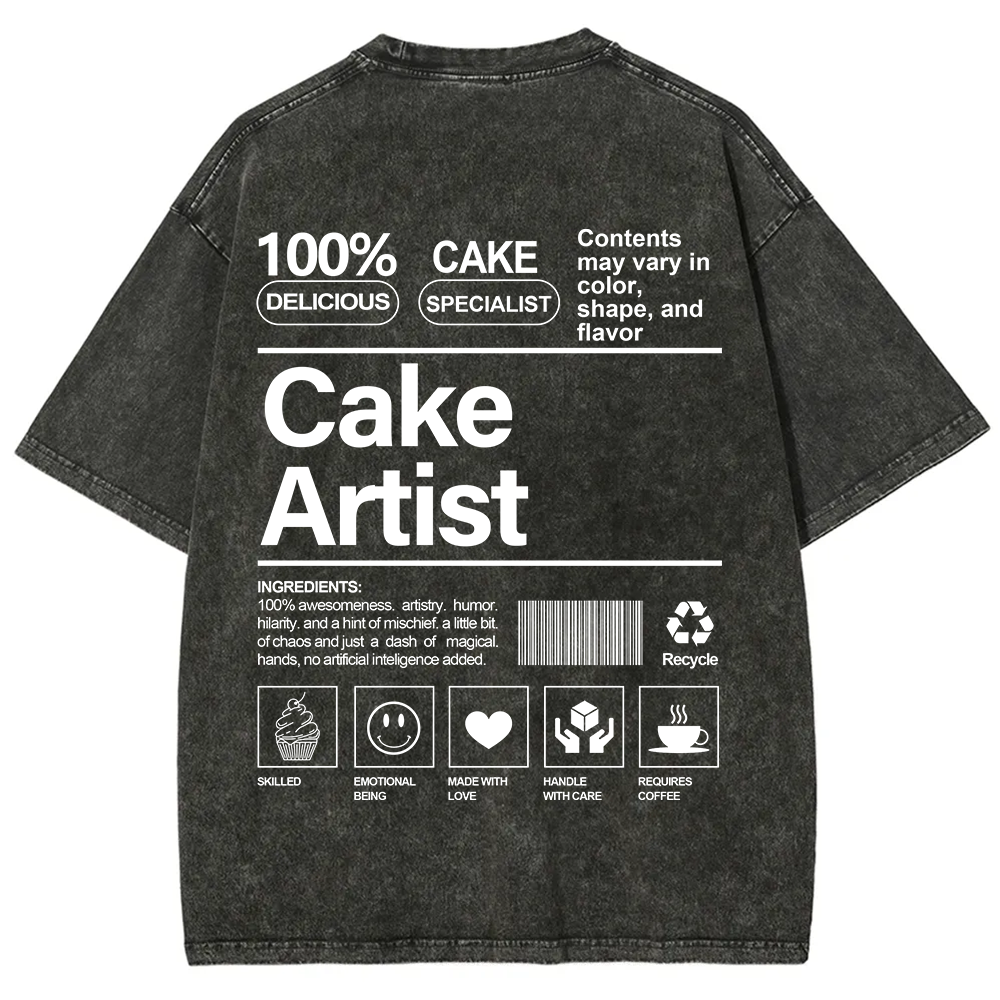 Cake Artist Unisex Fit Washed T-Shirt