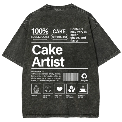 Cake Artist Unisex Fit Washed T-Shirt