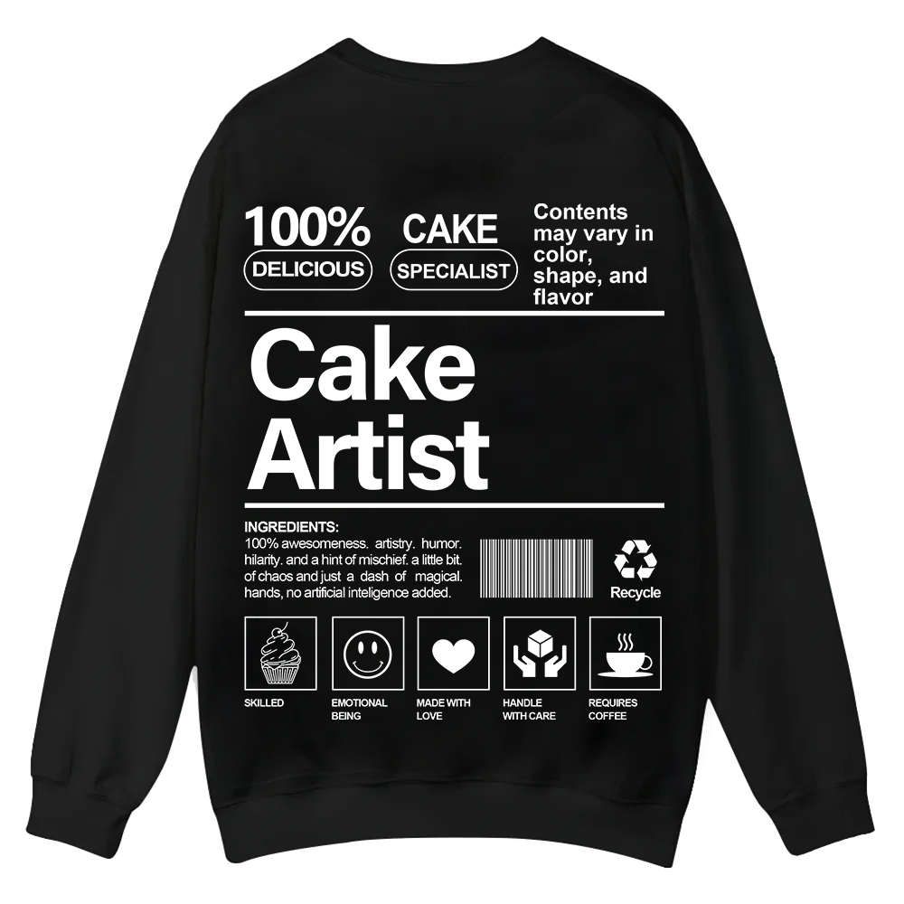 Cake Artist Casual Crewneck Sweatshirt wearishow