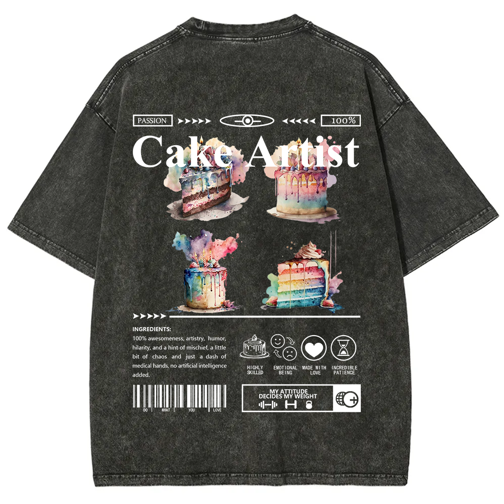 Cake Artist Unisex Fit Washed T-Shirt