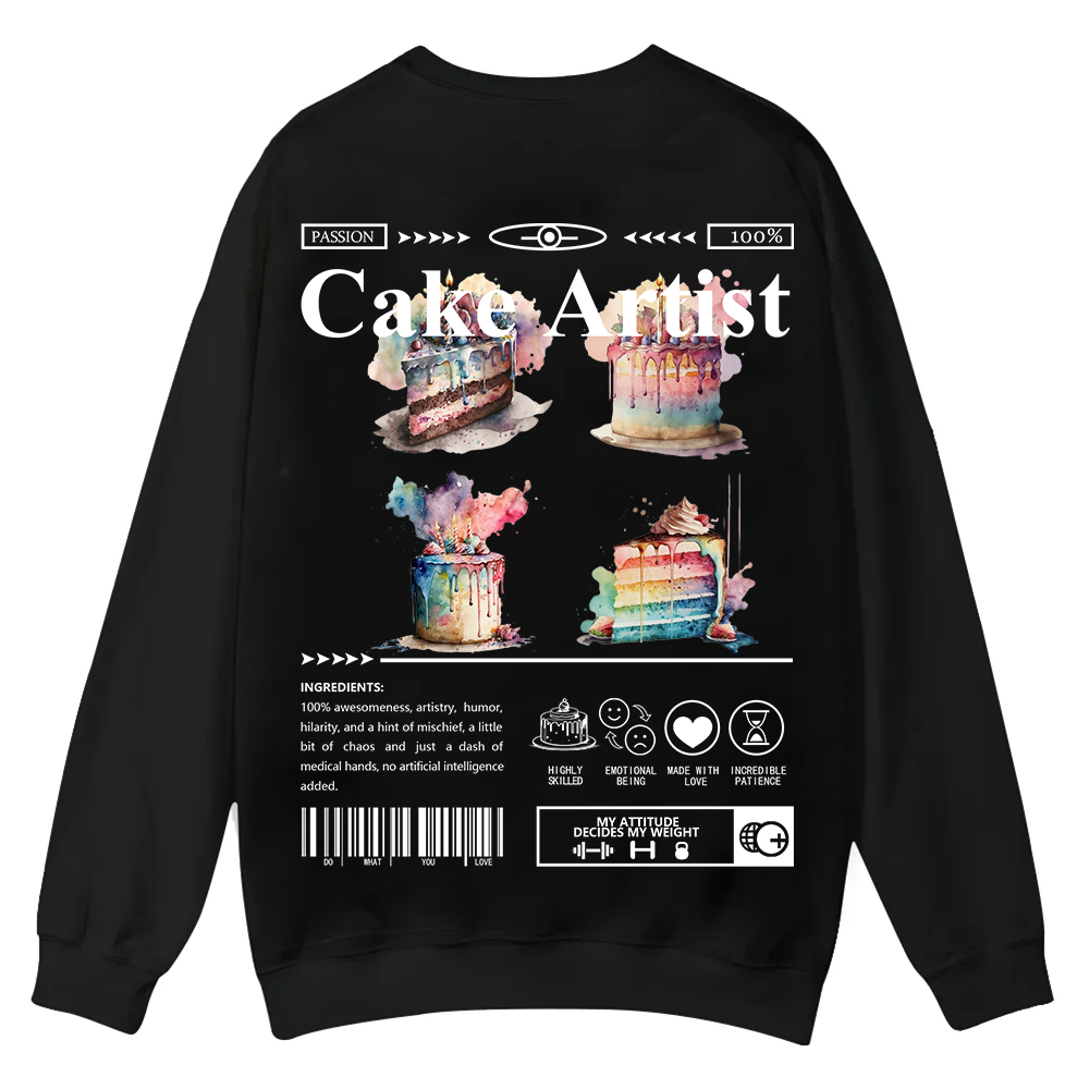 Cake Artist Casual Crewneck Sweatshirt wearishow