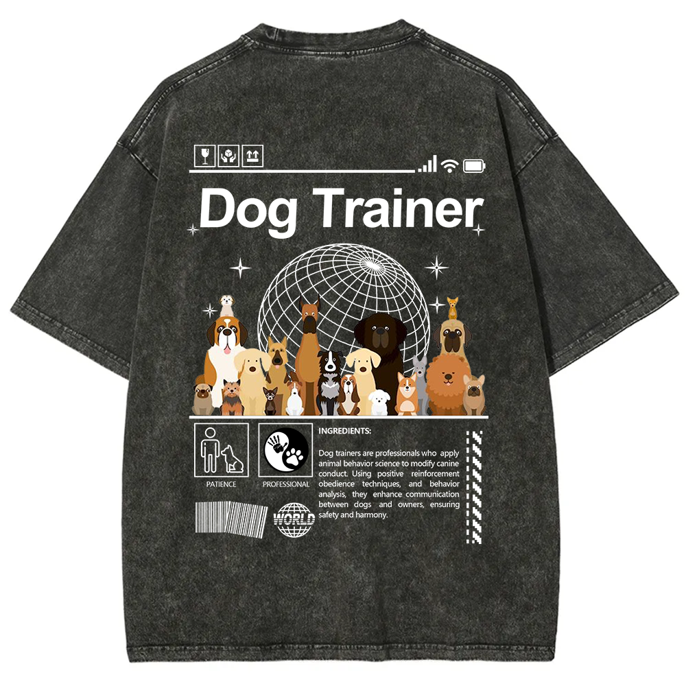 Dog Trainer Unisex Fit Washed T-Shirt