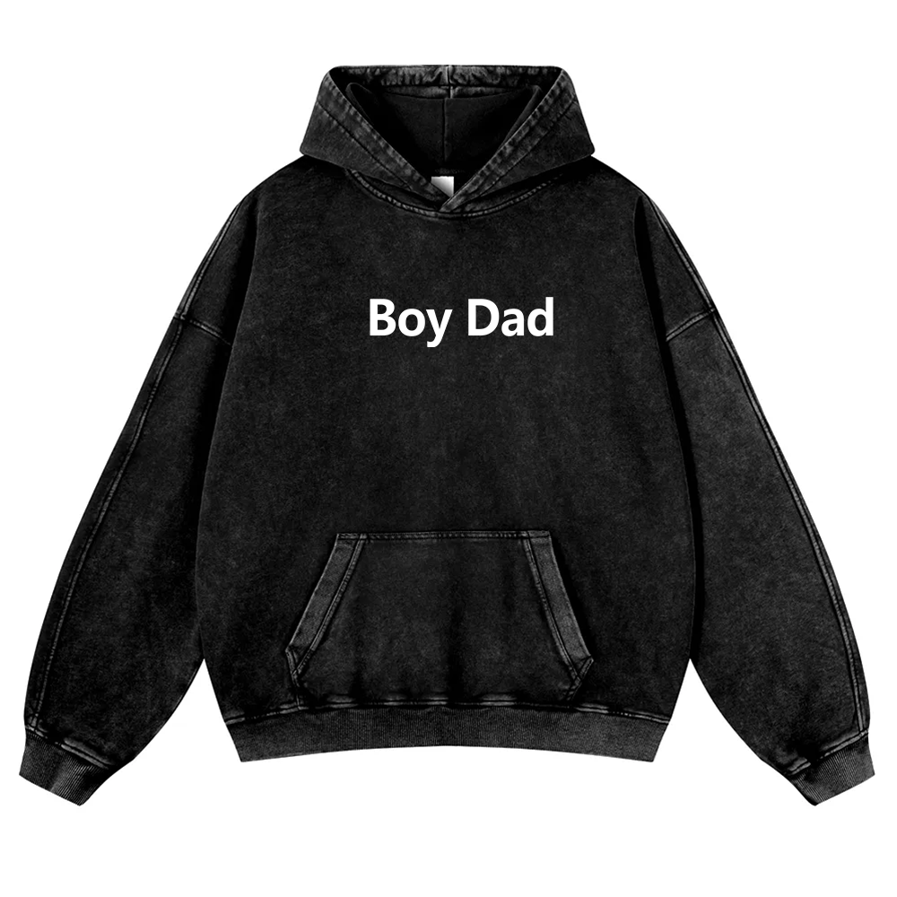 Boy Dad Washed Hoodie wearishow