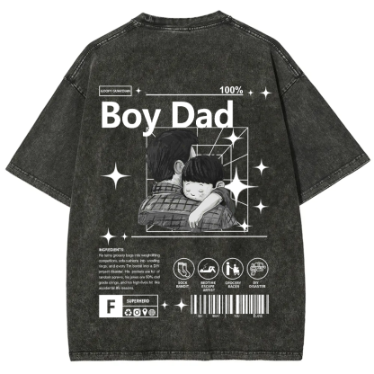 Boy Dad Unisex Fit Washed T-Shirt