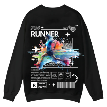 Runner Casual Crewneck Sweatshirt wearishow