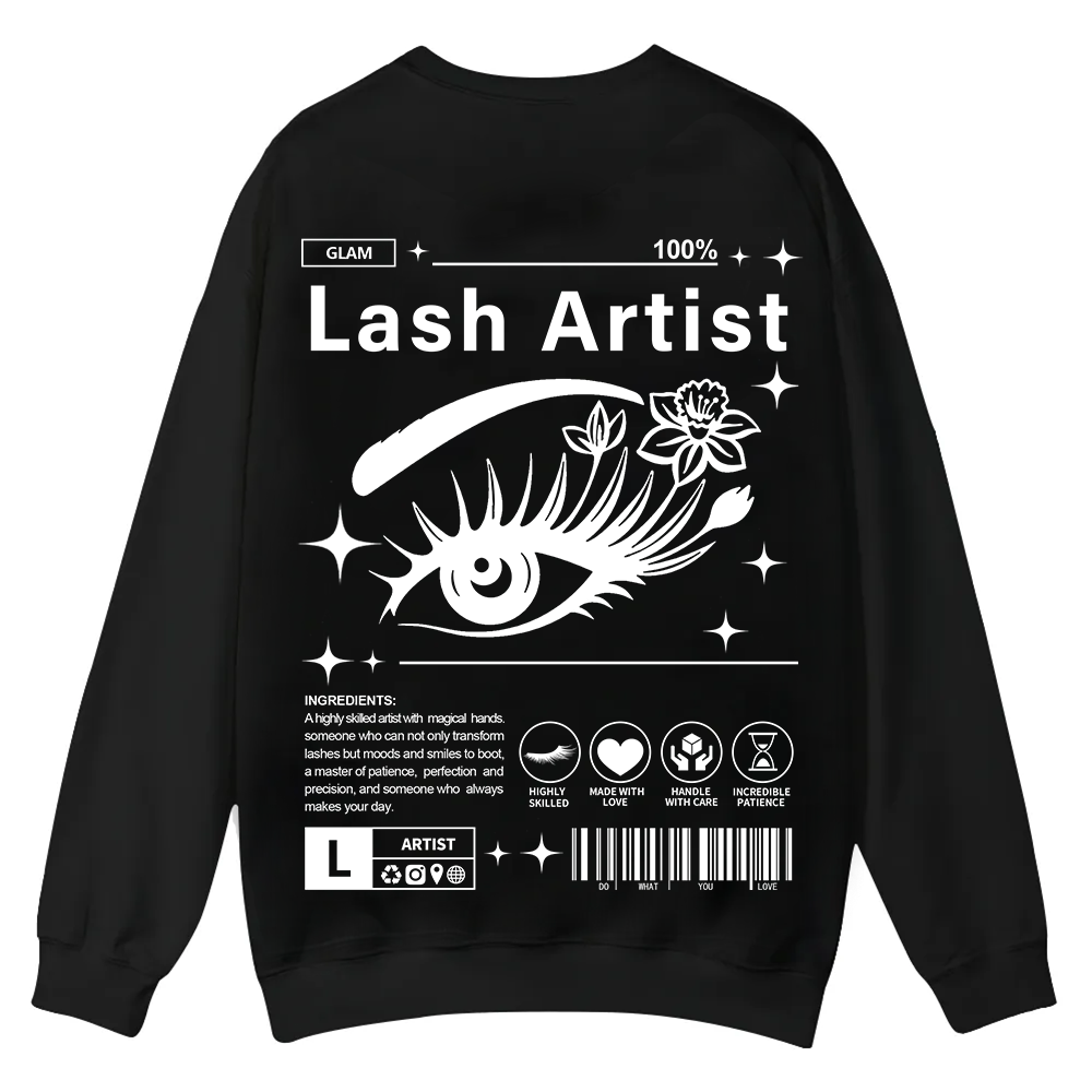 Lash Artist Casual Crewneck Sweatshirt wearishow