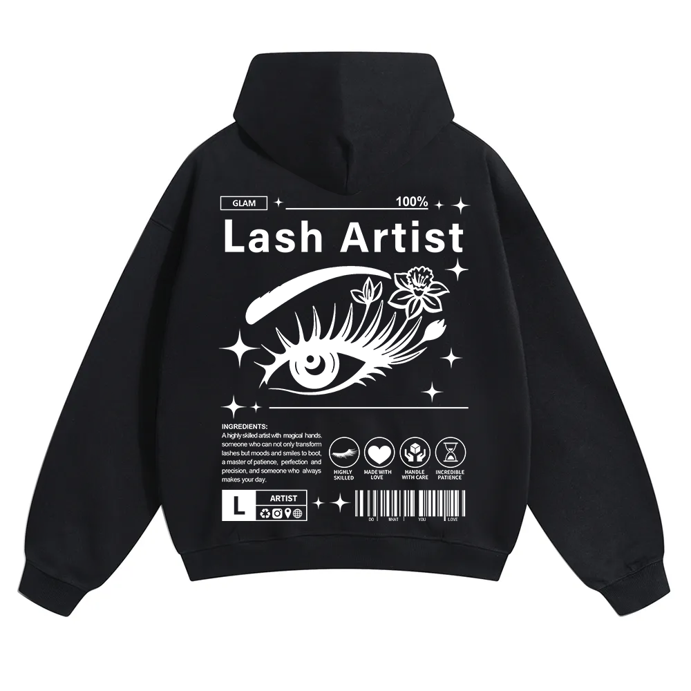 Lash Artist Unisex Solid Color Hoodie wearishow