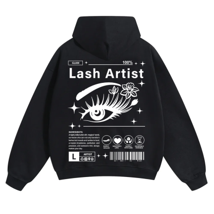 Lash Artist Unisex Solid Color Hoodie wearishow