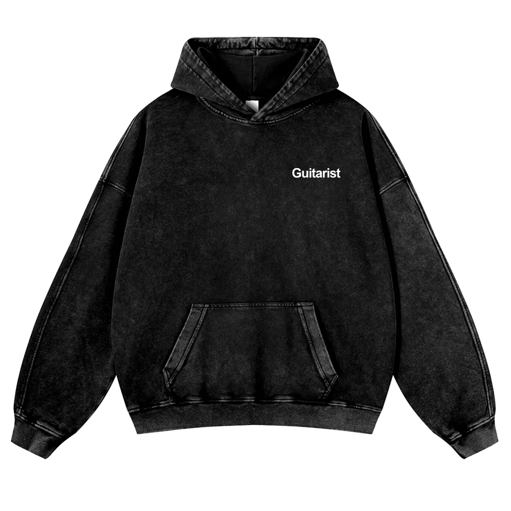 Guitarist Washed Hoodie wearishow