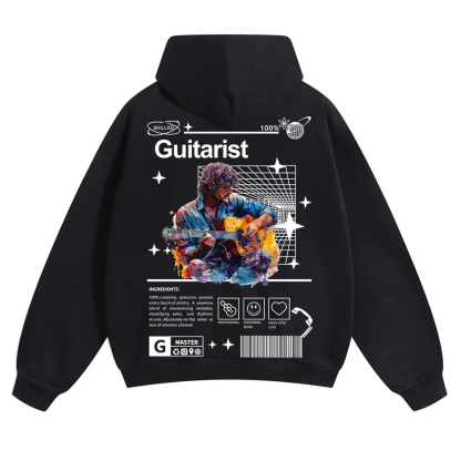 Guitarist Unisex Solid Color Hoodie wearishow