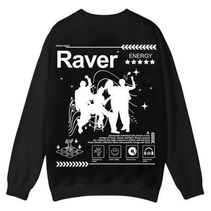 Raver Casual Crewneck Sweatshirt wearishow