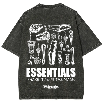 Bartender Essentials Unisex Fit Washed T-Shirt