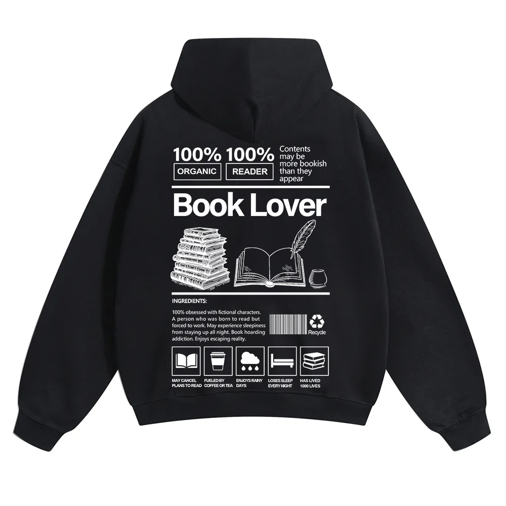 Book Lover Unisex Solid Color Hoodie wearishow