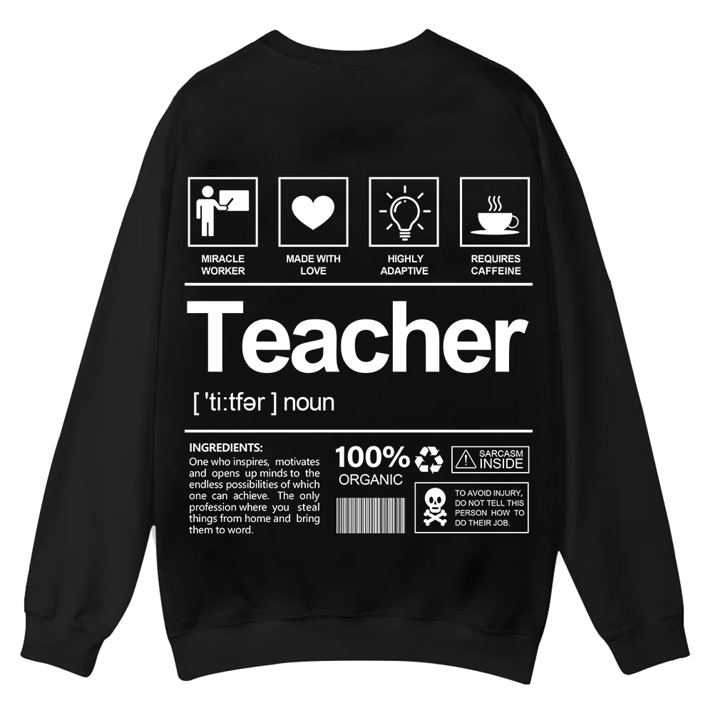 Teacher Casual Crewneck Sweatshirt wearishow