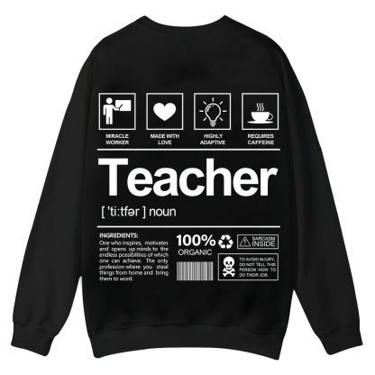 Teacher Casual Crewneck Sweatshirt wearishow