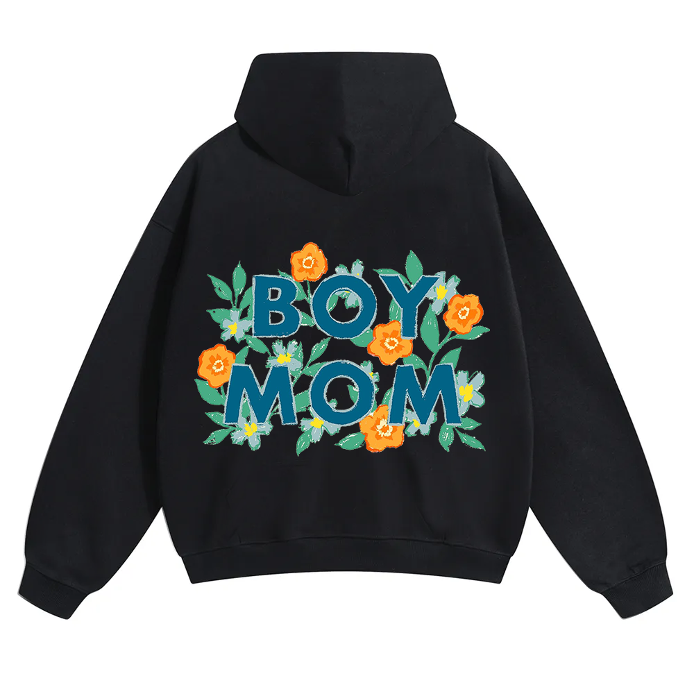 Boy Mom Unisex Solid Color Hoodie wearishow