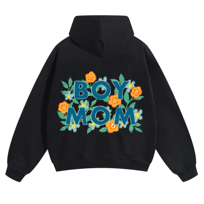 Boy Mom Unisex Solid Color Hoodie wearishow