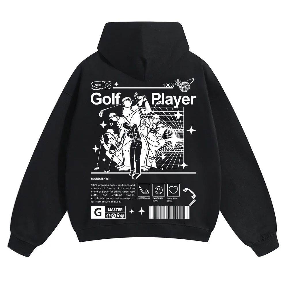 Golf Player Unisex Solid Color Hoodie wearishow