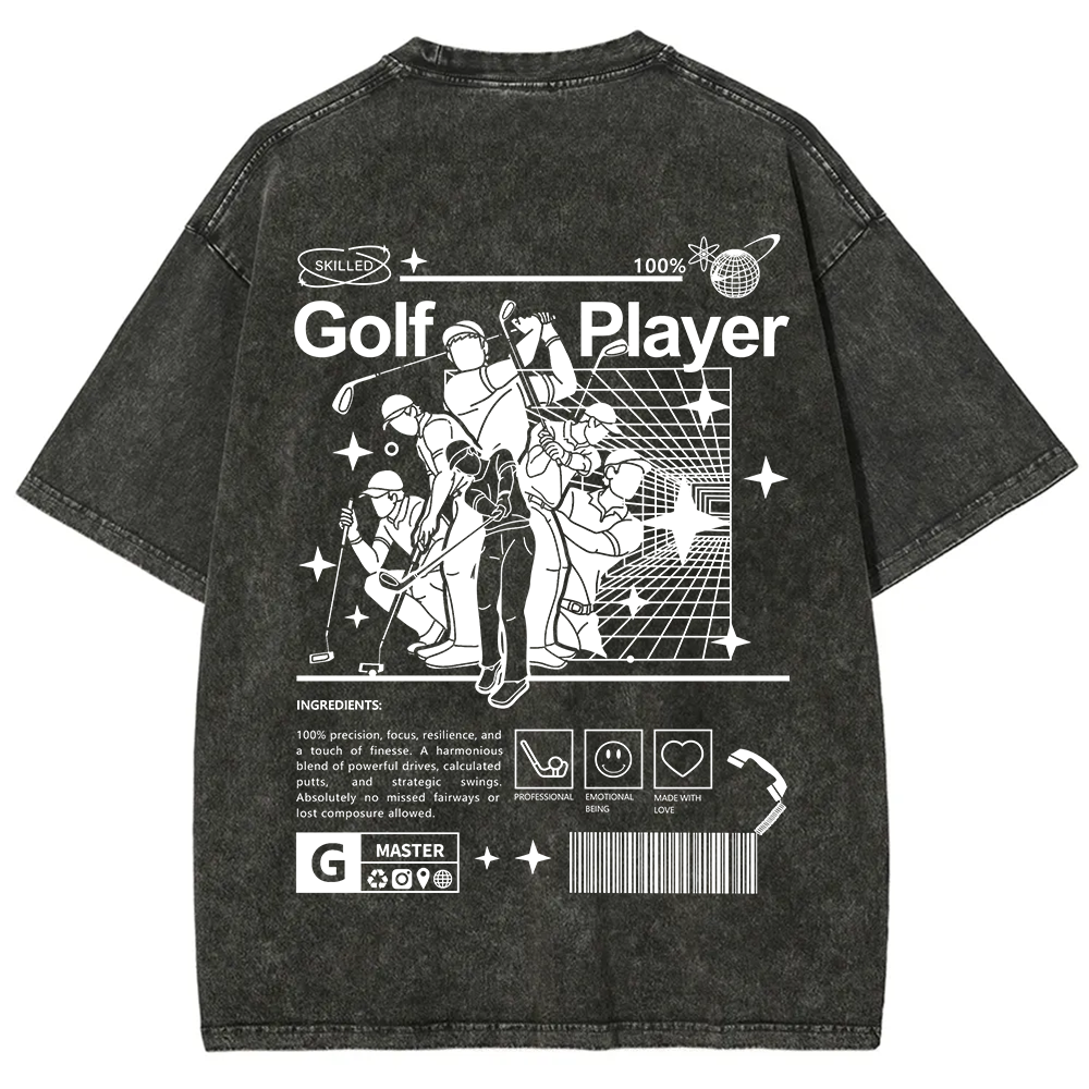 Golf Player Unisex Fit Washed T-Shirt