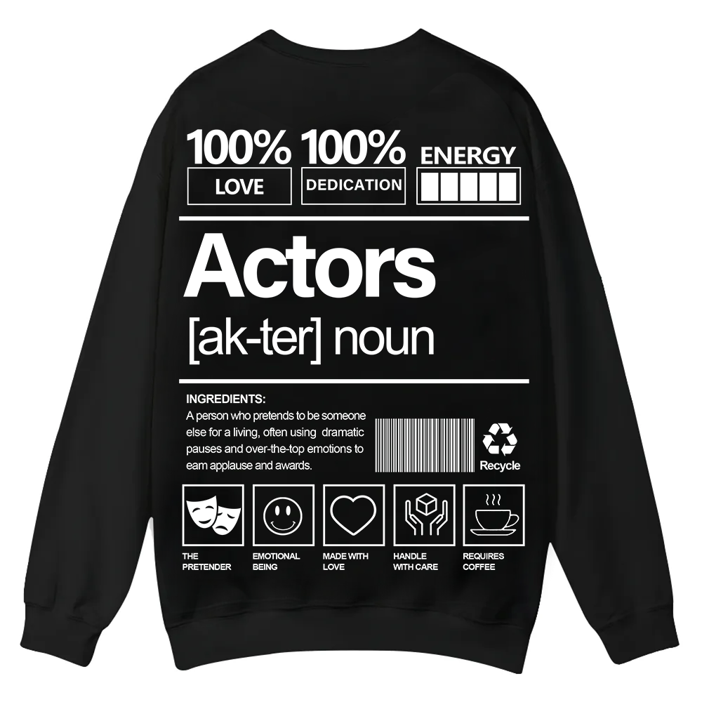 Actors Casual Crewneck Sweatshirt wearishow wearishow