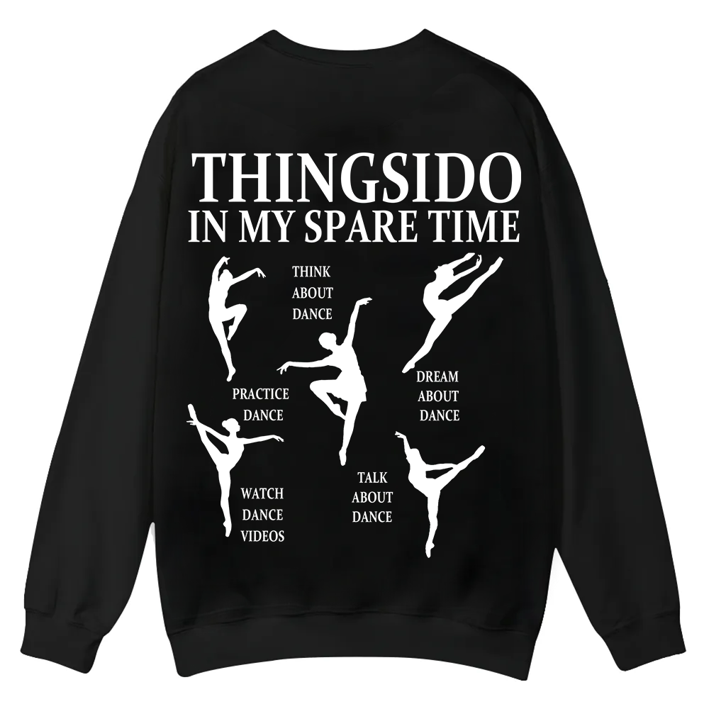 Thingsido In My Spare Time  Casual Crewneck Sweatshirt wearishow wearishow