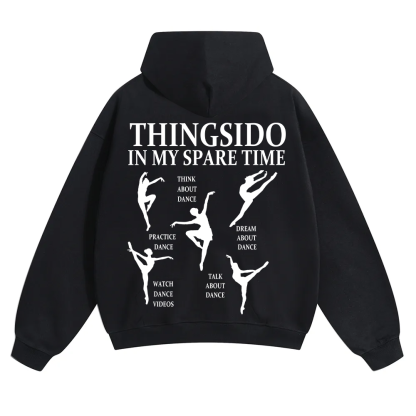 Thingsido In My Spare Time Unisex Solid Color Hoodie wearishow