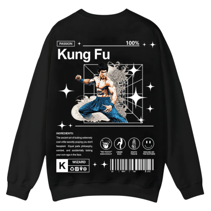 Kung Fu Casual Crewneck Sweatshirt wearishow wearishow