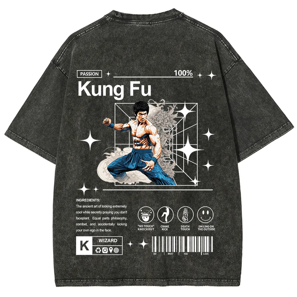 ThinKung Fu Unisex Fit Washed T-Shirt